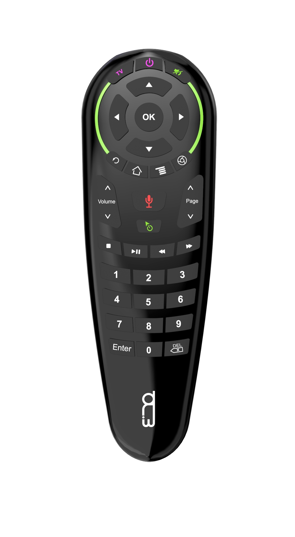 Billow Air Mouse para Smart TV / Android TV - Mando Inalambrico - 34 Botones - Color Negro - De Colores Imprenta Elche | Calidad Servicio