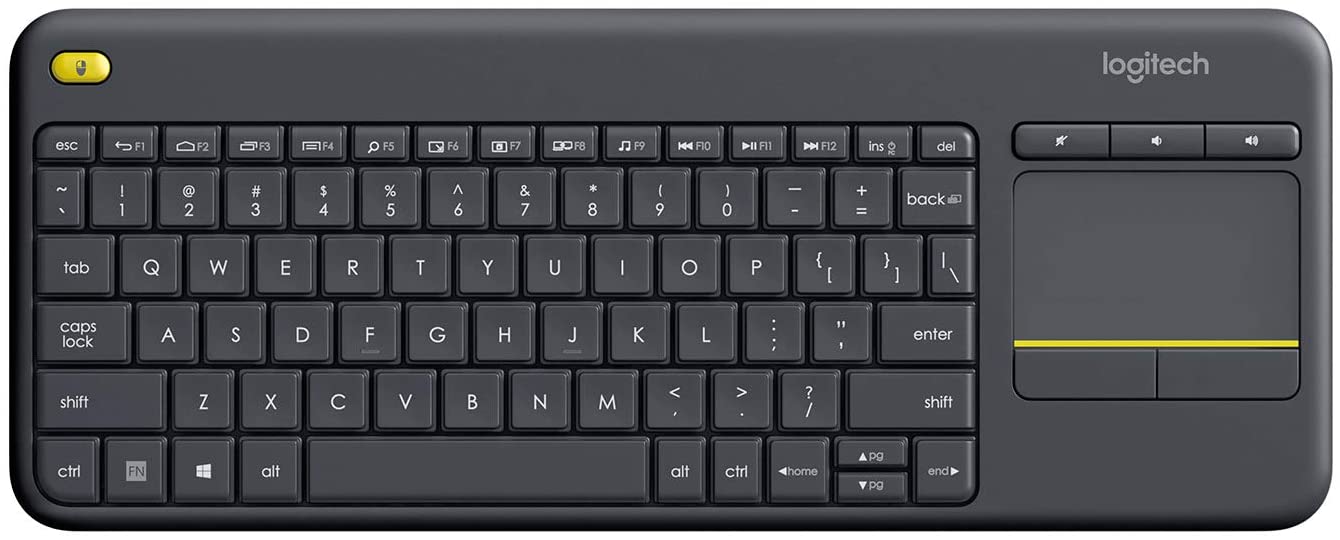 Logitech K400 Plus Teclado Inalambrico Touchpad - PC, TV - Color Negro - De  Colores Imprenta Elche
